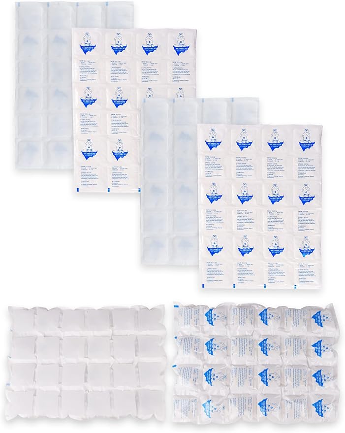 Reusable Ice Pack for Shipping Frozen Food 6 Sheets Dry Ice Packs for Cooler Long Lasting Cold Freezer Packs for Mailing Perishables Storage Flexible Ice Packs for Lunch Boxes Bags