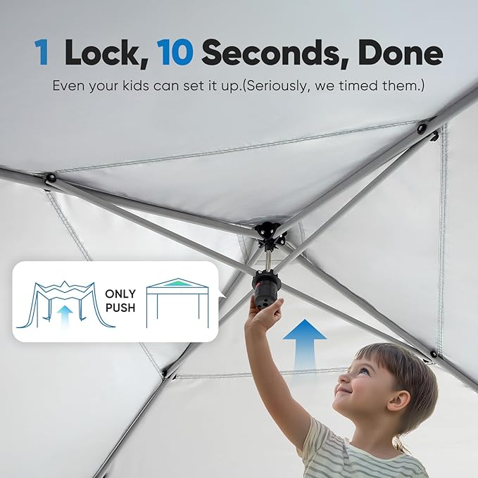 Quictent 10'x10’ Pop up Screened Canopy Tent with Mosquito Netting, Portable Easy up Outdoor Screen House Shelter for Patio, Camping and Picnic, Includes Wheeled Carry Bag