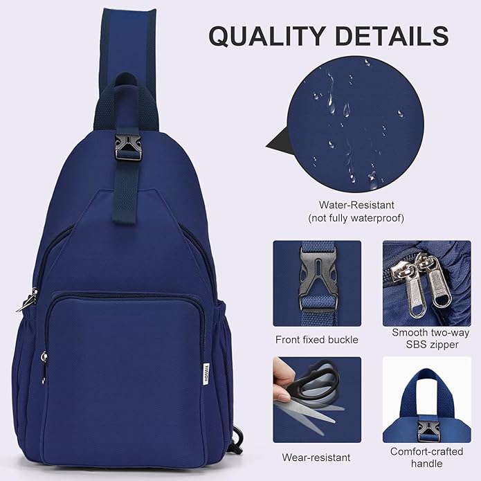 AOTIAN Anti-Theft Sling Backpack - Lightweight Water-Resistant Chest Daypack for Travel, Hiking & Outdoor