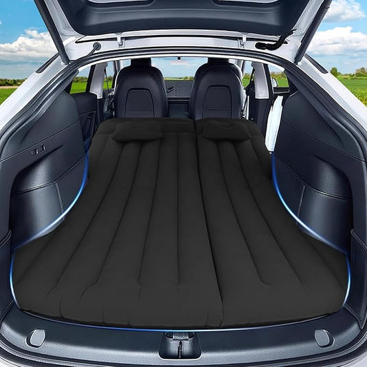 Car Air Mattress, Inflatable Bed Compatible with Tesla Model Y, Thickened Comfortable Durable, Foldable Mattress for Trunk/Rear Seat, Air Bed for Sleep Camping Travel (Black)