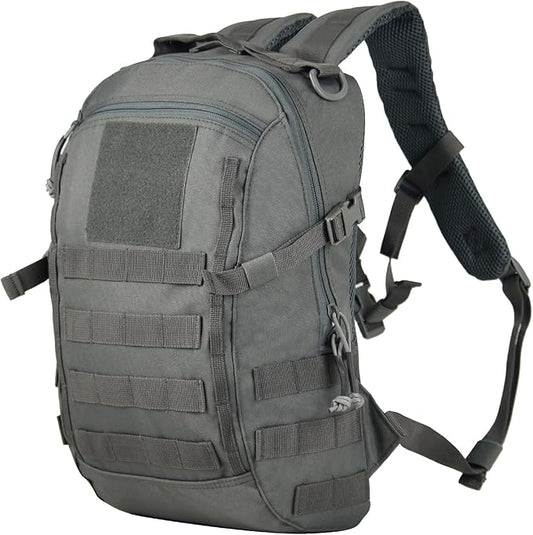 Small Tactical Backpack 12L Molle Bag Rucksack Army Daypack Military Daypack for Outdoor,Hiking (Grey)