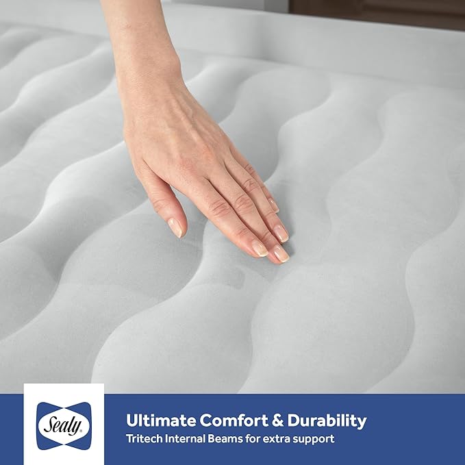 Sealy Tritech Queen Sized 20" Air Mattress Bed 2 Person w/Built-in AC Pump & Bag