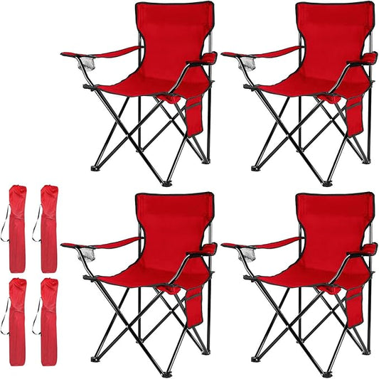 Damei century 4PCS Folding Camping Chairs-Lightweight, Installation-Free, Portable Chair for Beach, Lawn, Outdoor Sports