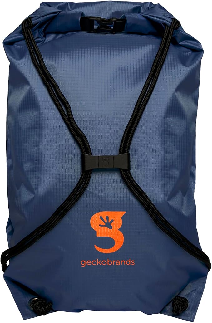 geckobrands Embark 10L Drawstring Backpack – Waterproof, Lightweight Dry Bag for Beach, Hiking, and Light Water Activities
