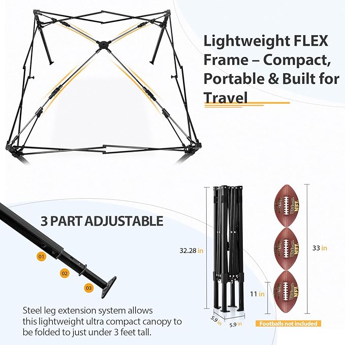 EAGLE PEAK Flex Ultra Compact 4x4 Pop-up Canopy, Sun Shelter, Changing Room, Portable Privacy Canopy Cabana for Pool, Fashion Photoshoots, or Camping, Pink