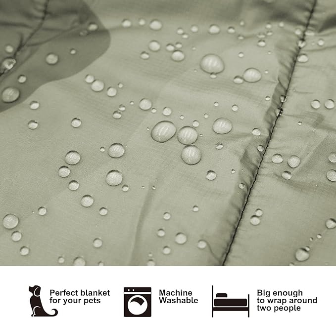 Camping Blanket Puffy - Outdoor Stadium Blanket Wearable, Lightweight, Packable, Machine Washable Camping Quilt for Traveling, Picnic, Beach, Party