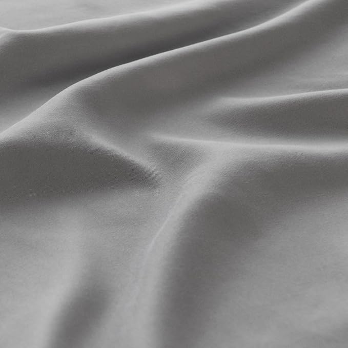 Twin Fitted Sheets 2 Pack Only, Mattress Up to 14 Inches Deep Pocket, Ultra Soft and Breathable Twin Bed Sheets, Long Lasting Single Fitted Sheets, Grey and White