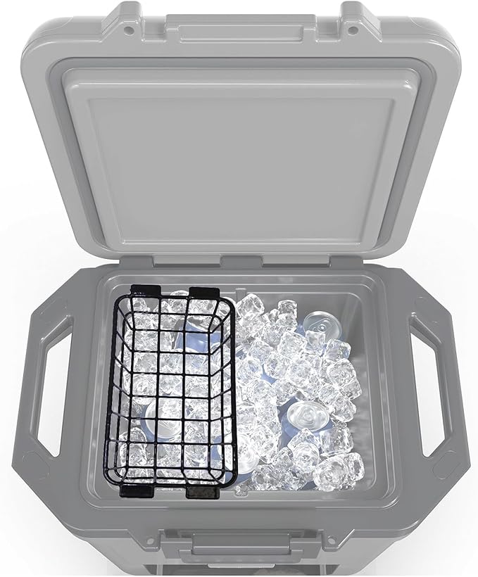 Cooler Basket, Cooler Basket for Ninja FrostVault 30qt Hard Cooler & Wheeled Coolers, Stainless Steel Storage Dry-Goods Baskets, Coolers Accessories - Keep Food Dry & Organized.