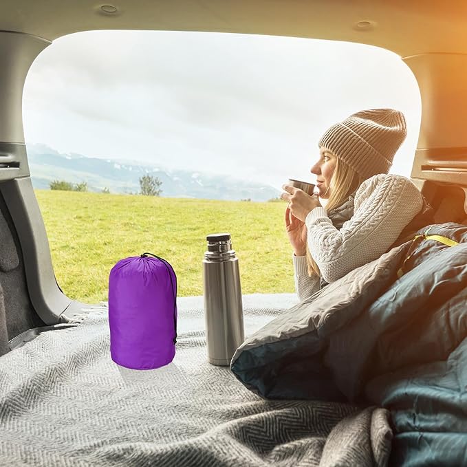 PATIKIL Stuff Sack, Waterproof Outdoor Storage Sack Portable Drawstring Dust Flap Bag for Backpacking