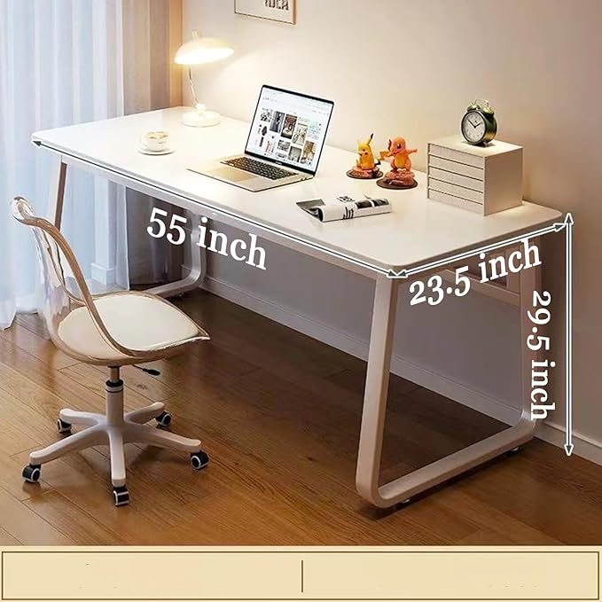 Computer Desk Modern Simple Style Desk for Home Office, 55 inch Small Writing Table or Bedroom