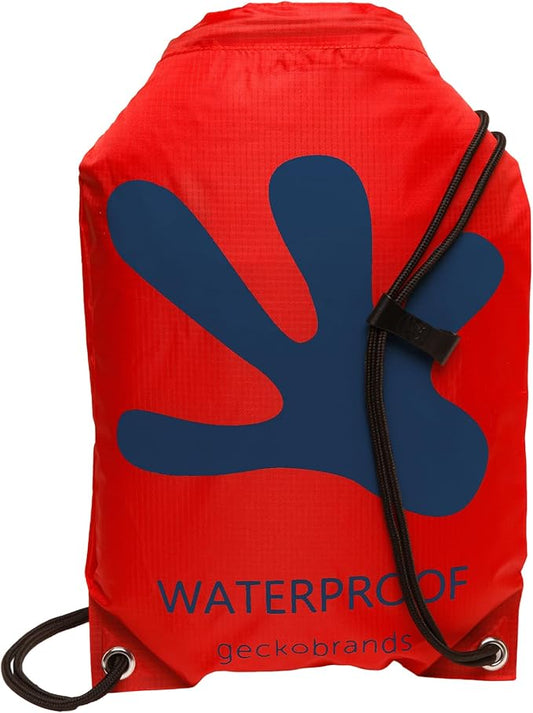 geckobrands Embark 10L Drawstring Backpack – Waterproof, Lightweight Dry Bag for Beach, Hiking, and Light Water Activities