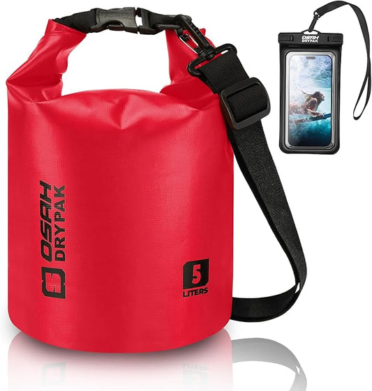 Waterproof Dry Bag, 5L/10L/20L/30L/40L Roll Top Lightweight Storage Backpack with Phone Case for Women & Men, Floating Waterproof Sack for Travel, Swimming, Kayaking, Paddle Board, Camping & Beach