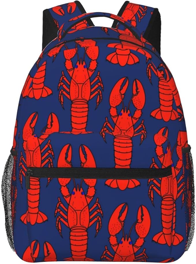 Rucksacks Lightweight Multipurpose Anti-Theft Red Lobster Shoulder Bag Large Capacity Business Computer Bag With Smooth Zippers