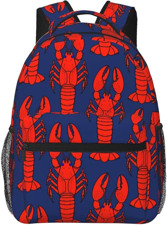 Rucksacks Lightweight Multipurpose Anti-Theft Red Lobster Shoulder Bag Large Capacity Business Computer Bag With Smooth Zippers