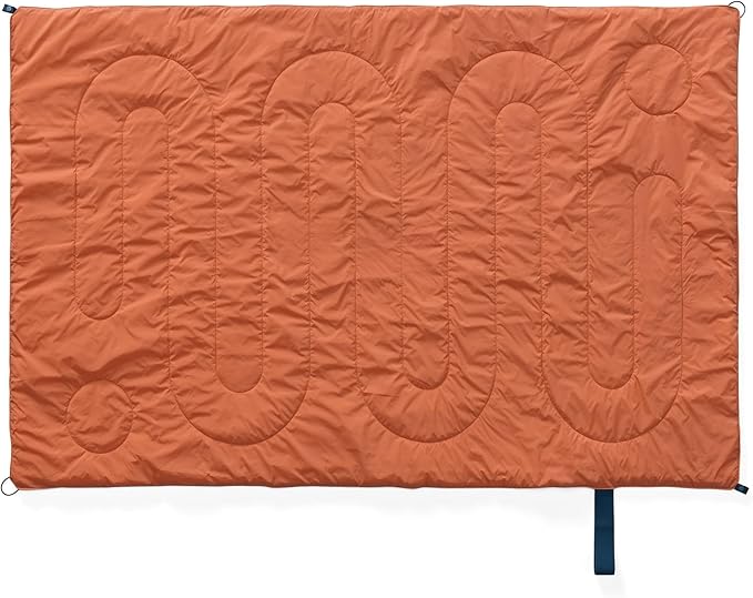 Huzi Infinity Travel - Packable Blanket - Puffy - for Travel Outdoor Picnic Trip Camping Beach - 57 x 38 (Terracotta)