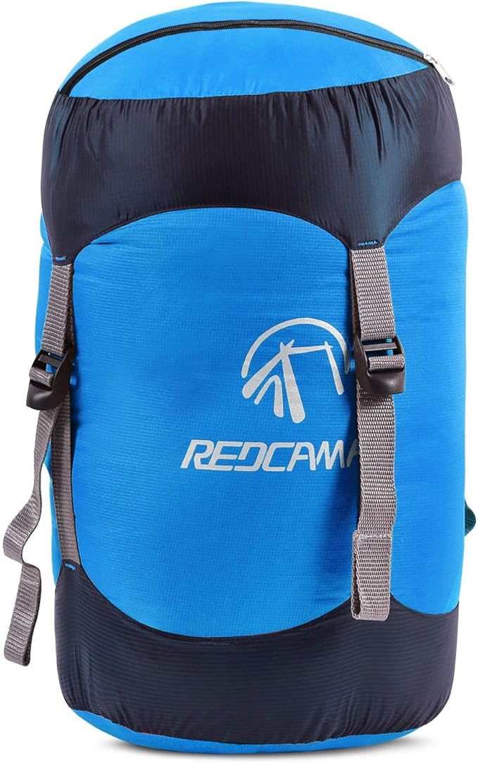 REDCAMP Nylon Compression Stuff Sack, 10L/17L/27L/40L Lightweight Sleeping Bag Compression Sack Great for Backpacking, Hiking and Camping,Blue/Yellow/Army Green/Black