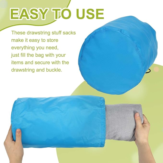 Stuff Sack, Nylon Waterproof Storage Sacks Portable Drawstring Dry Stuff Bag Gear Organization with Toggle, 3x5Inch Fit for Backpacking Camping Traveling Hiking(Orange)