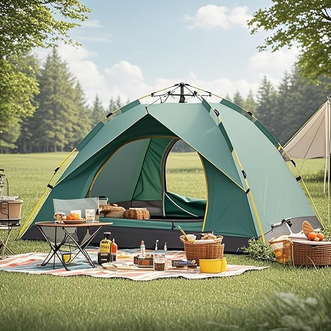 Wind Tour Lightweight Backpacking Camping Tent Waterproof Double Layer Family Tent for Hiking Fishing Outdoor Travel Picnic