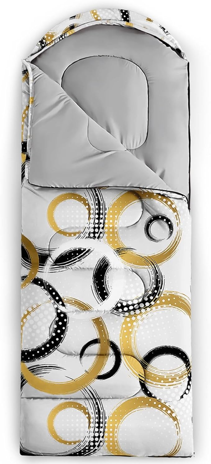 Kids Sleeping Bag for Boys Girls,Bohemian Cowboy Print-Lightweight Warm Portable Outdoor Indoor-Waterproof Cold Weather Resistant Sleeping Bag for Camping Hiking