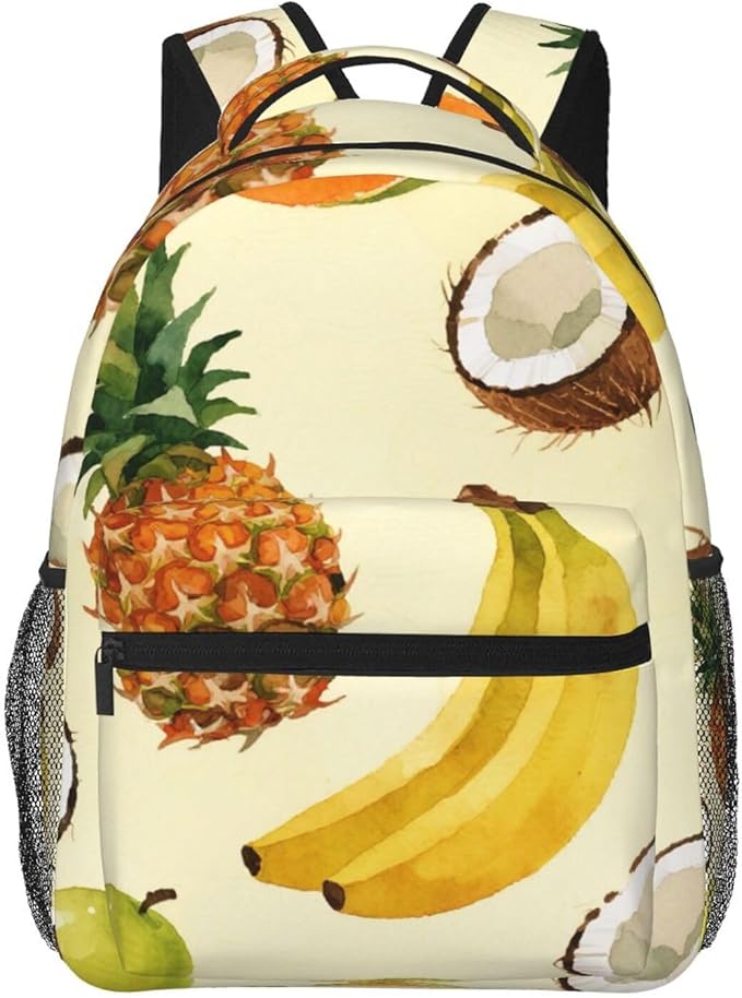 Rucksacks Lightweight Multipurpose Anti-Theft Pineapple Banana Fruits Shoulder Bag Big Capacity Laptop Book Bag Rucksack With Padded Straps