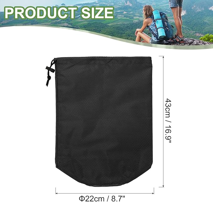 PATIKIL Stuff Sack, Waterproof Outdoor Storage Sack Portable Drawstring Dust Flap Bags Lightweight Sleeping Bag for Camping Hiking Backpacking
