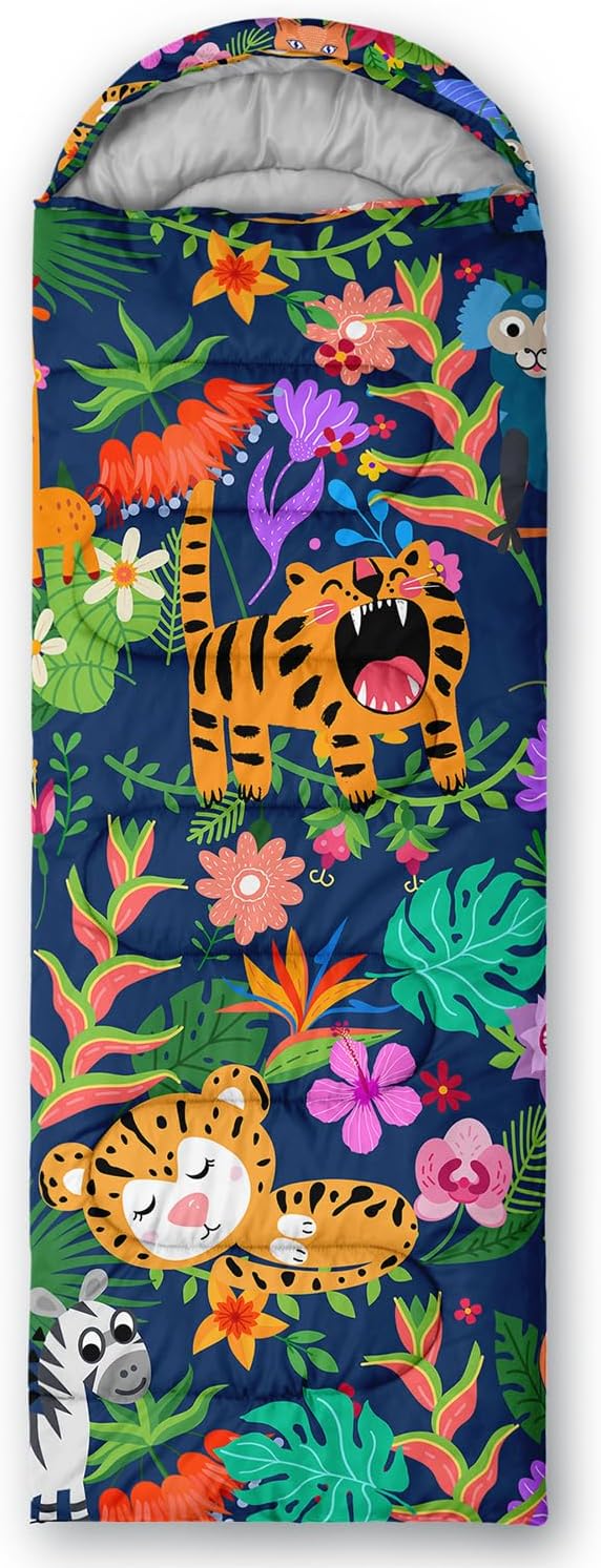 Sleeping Bags for Adults and Kids Camping Sleeping Bags for Girls and Boys Lightweight Waterproof Cold/Warm Sleeping Bag for 3 Season