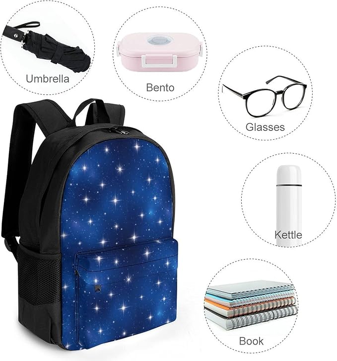 Shoulder BookBags Starry Sky Sports Outdoor Running, Camping Backpack Men Women