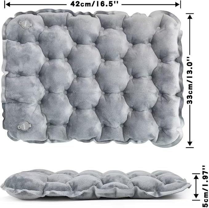 ONTYZZ Inflatable Seat Cushion Lightweight Stadium Seat Pad Travel Air Seat Cushion for Hiking Office Airplane Stadium Car