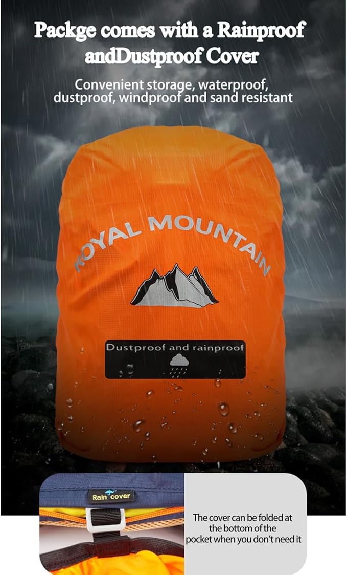 Hiking Backpack 30L Foldable Travel Daypack For Women Men,Camping Daypack Backpacks Lightweight,Durable Hiking Backpack Fit For Hiking,Daily Commuting,Short Trips.(With Rain-cover)