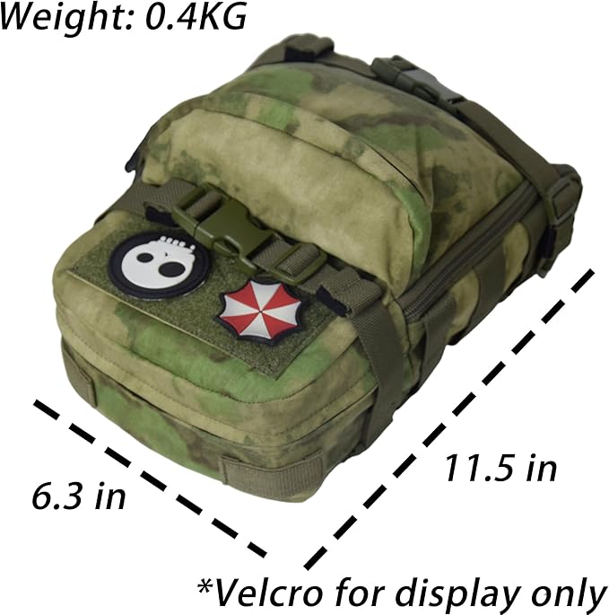 Tactical Hydration Backpack for 2L Hydration Bladder, Lightweight Hydration Backpack MOLLE Water Carrier for 2L Hydration Bladder Reservoir Pack for Hiking Biking Running Climbing