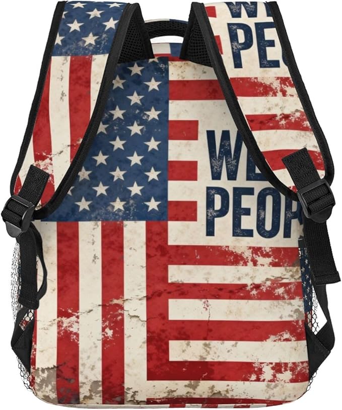 Shoulder Book Bags Polyester Multipurpose Anti-Theft USA 250th Anniversary Patriotic Independence Celebration Art Carry On Bag Large Capacity Travel Hiking Camping Rucksack