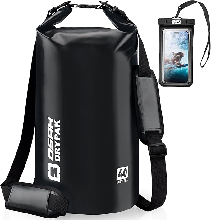 Waterproof Dry Bag, 5L/10L/20L/30L/40L Roll Top Lightweight Storage Backpack with Phone Case for Women & Men, Floating Waterproof Sack for Travel, Swimming, Kayaking, Paddle Board, Camping & Beach