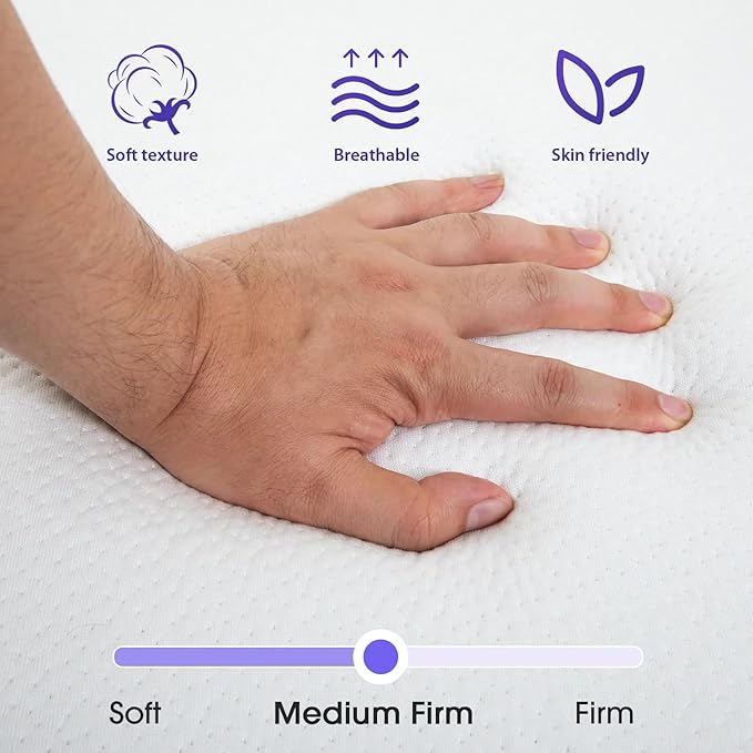 Queen Folding Mattress 4 Inch Tri-Fold Memory Foam Folding Mattress Topper - Portable, Washable Cover, Non-Slip Bottom - Perfect for Camping, Guest, Floor, Yoga