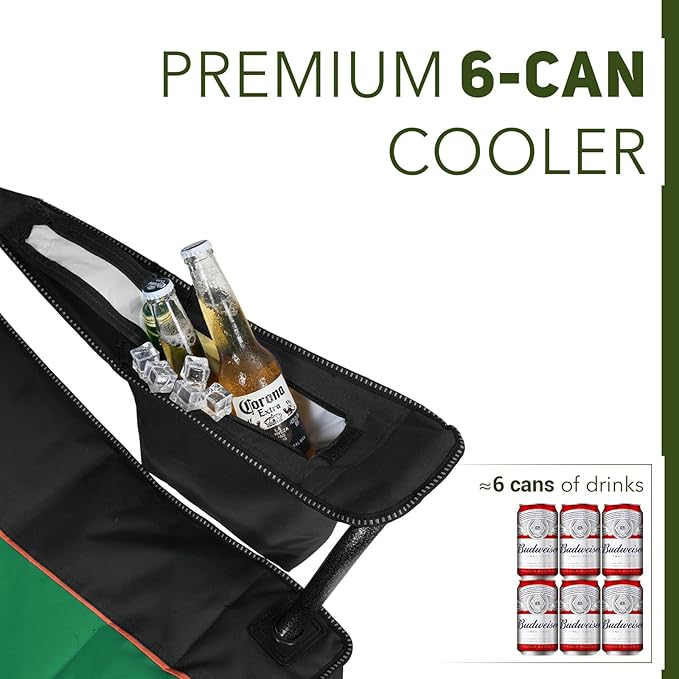 Overmont Oversized Folding Camping Chair - 450lbs Support with Padded Cushion Cooler Pockets - Heavy Duty Collapsible Chairs for Sports Garden Beach Fishing