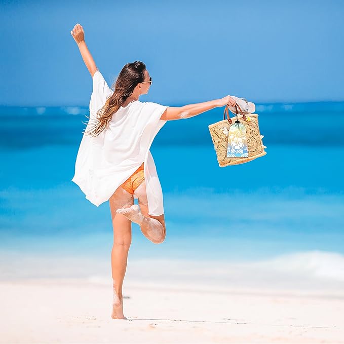 Beach Blanket, 78''×86'' Large Waterproof Sandproof Beach Mat for 2-4 Adults, Lightweight Compact Sand Free Outdoor Picnic Blanket with 4 Stakes & 4 Corner Pockets