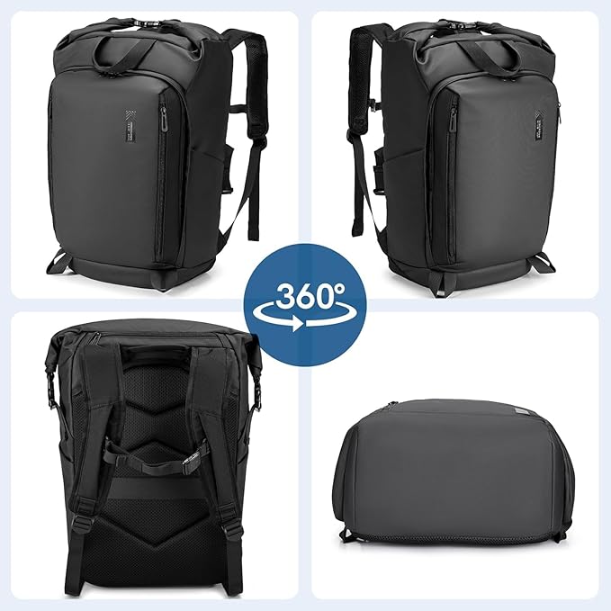 Kingsons Travel Backpack for Men Women Carry on Backpack Waterproof Lightweight Hiking Backpacks with Multi-Pockets, Large Capacity Casual Daypack 15.6inch Laptop Backpacks for Travel Business Flight