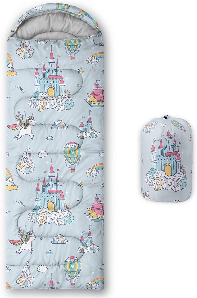 Kids Sleeping Bag for Boys and Girls,Monster Alien Print-Lightweight Warm Portable Outdoor Indoor-Waterproof Cold Weather Resistant Sleeping Bag for Camping Hiking