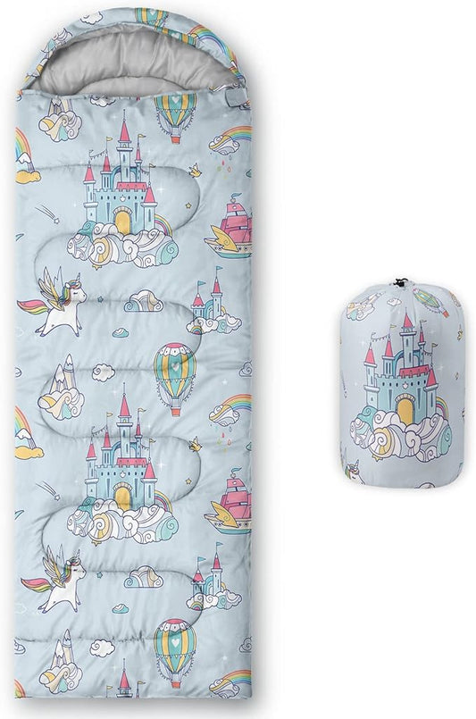 Kids Sleeping Bag for Boys and Girls,Monster Alien Print-Lightweight Warm Portable Outdoor Indoor-Waterproof Cold Weather Resistant Sleeping Bag for Camping Hiking