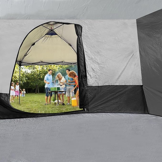 KAMPKEEPER Side Tent,Camping Tent for 10' x 10' Pop Up Canopy, Easy Set Up Gazebo,Compatible with 10' Wide Canopy Tents (Black)