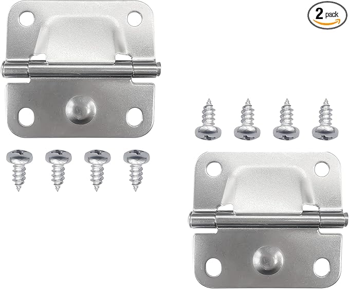 Cooler Stainless Steel Hinges for Coleman ice Chest Coolers Replacement 5235 6262 6270, with Screws Set (2 Pack)