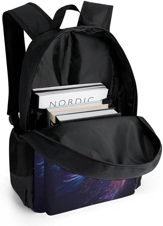 Casual Daypack Multipurpose Anti-Theft Large Capacity Carry On Bag, Colorful Space Eagle Art Casual Daypack Climbing Shoulder Bag With Padded Straps
