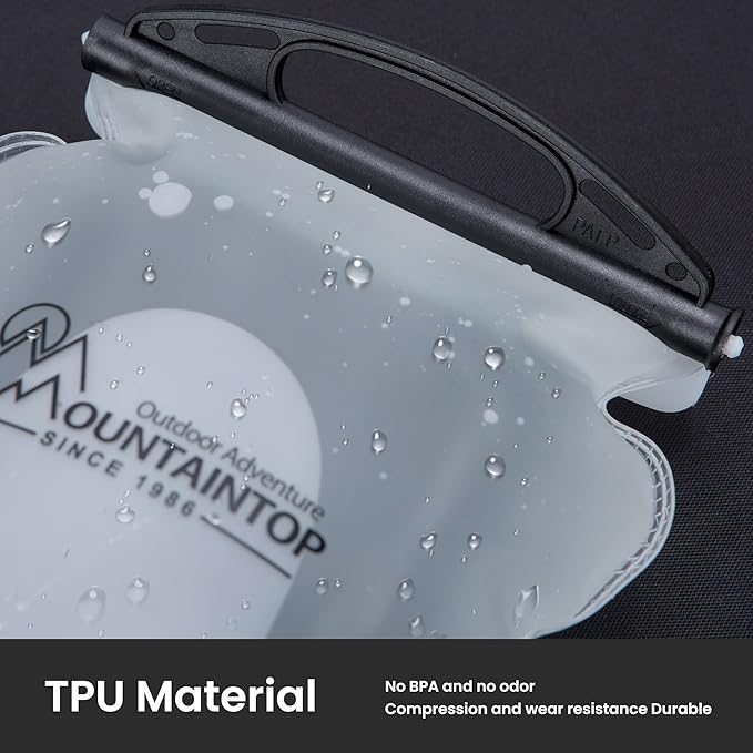MOUNTAINTOP Hydration Bladder 3L Outdoor Hydration System for Backpack Water Reservoir for Biking Hiking Running Camping Climbing