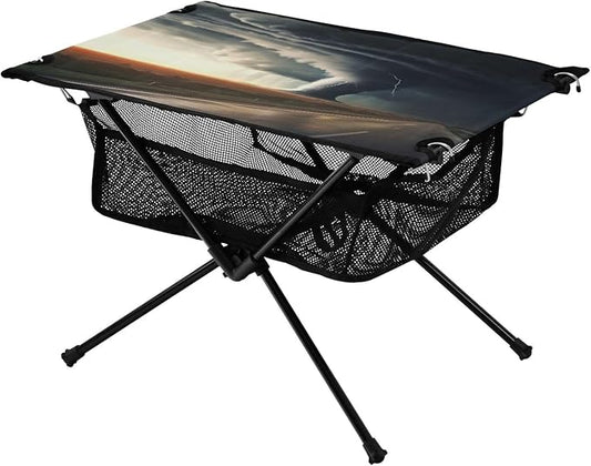 Storms Portable Folding Camping Table, Compact Lightweight Beach Table with Carrying Bag for Outdoor Picnics, BBQs, Camp