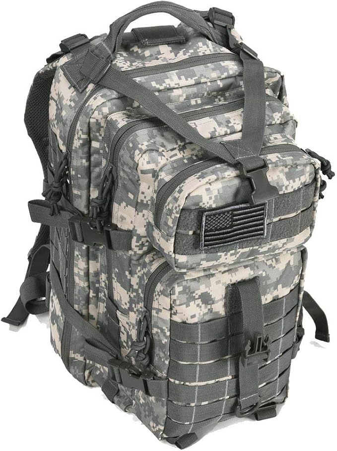 REEBOW GEAR Military Tactical Backpack for Men Large 34L Army 3 Day Assault Pack Molle Bag Backpacks (34L, ACU Camouflage)