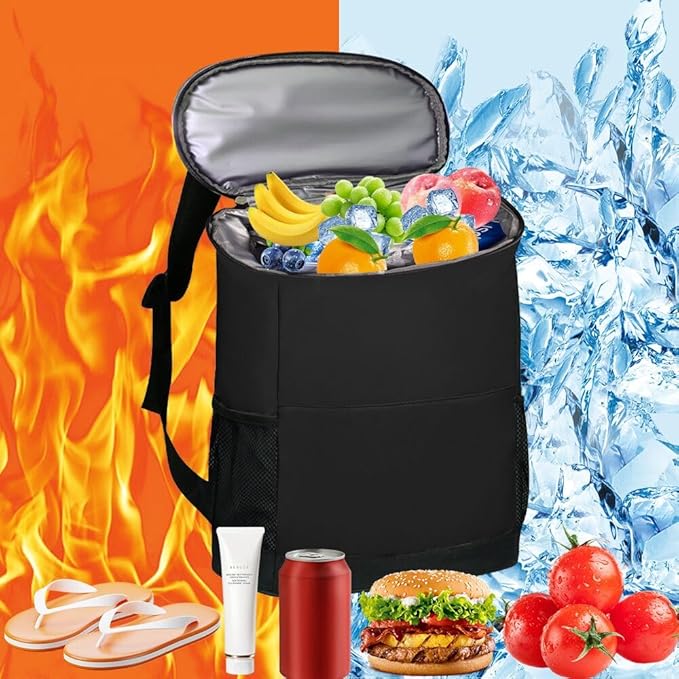 IYARKAI® Insulated Cooler Backpack, Backpack Cooler, 20 Can Backpack Cooler Leak Proof, Insulated Soft Cooler Bag, Lightweight, Cold-Weather Duffel Bag for Beach, Camping, Outdoor Activities