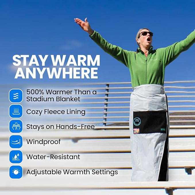 Mozy Wearable & Weatherproof Outdoor Blanket – Lower-Body Thermal Wrap for Superior Warmth