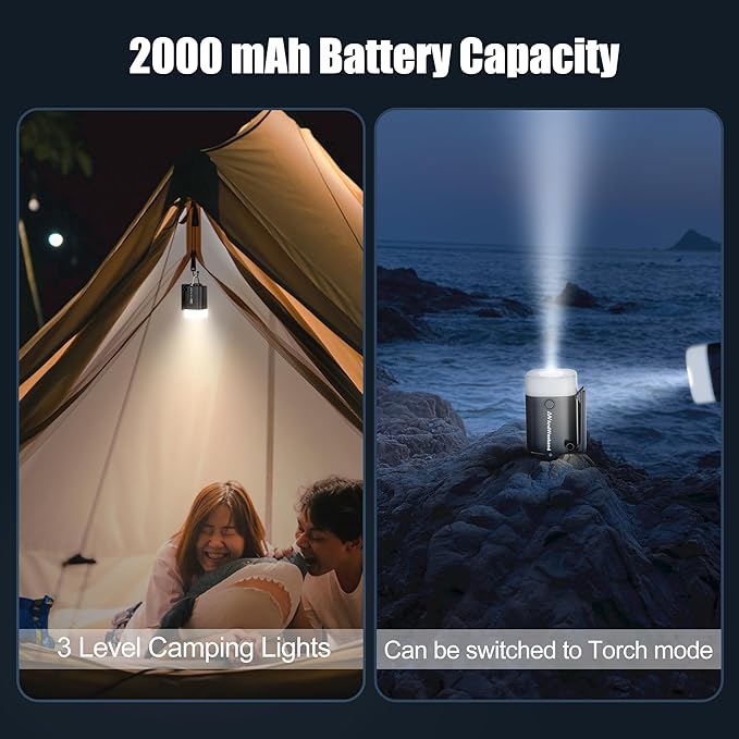 THE WEEKEND Mini Portable Air Pump for Inflatables–Electric Air Mattress Pump for Camping Travel and Home Use with LED Light for Sleeping Pads Pool Floats Vacuum Bags