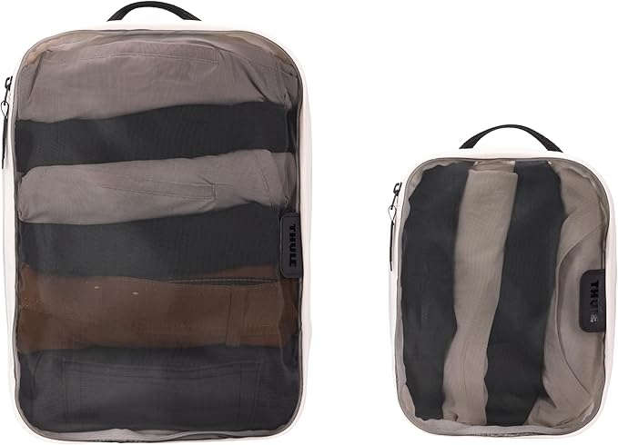 Thule Packing Cube Set, Includes Medium & Small Cubes, Transparent Fabric, Organize Clothing, Easy to Pack