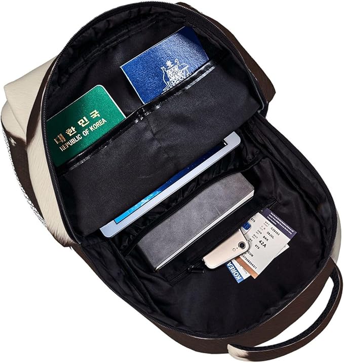 Polyester Daypack Backpack for Sports Travel Running, Big Capacity Anti-Theft Multipurpose Carry On Bag, Cow Print Laptop Book Bag Rucksack