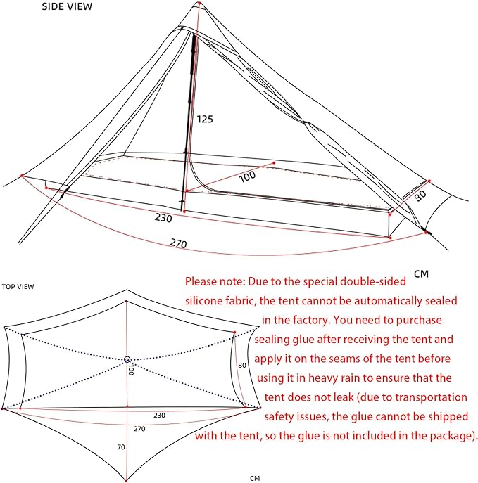 3FULGEAR Lanshan1 Pro Outdoor Ultralight Camping Tent for 1 Person 3/4 Season Professional 20D Nylon Double Sided Silicone Tent, Camping, Trekking, Kayaking, Climbing, Hiking